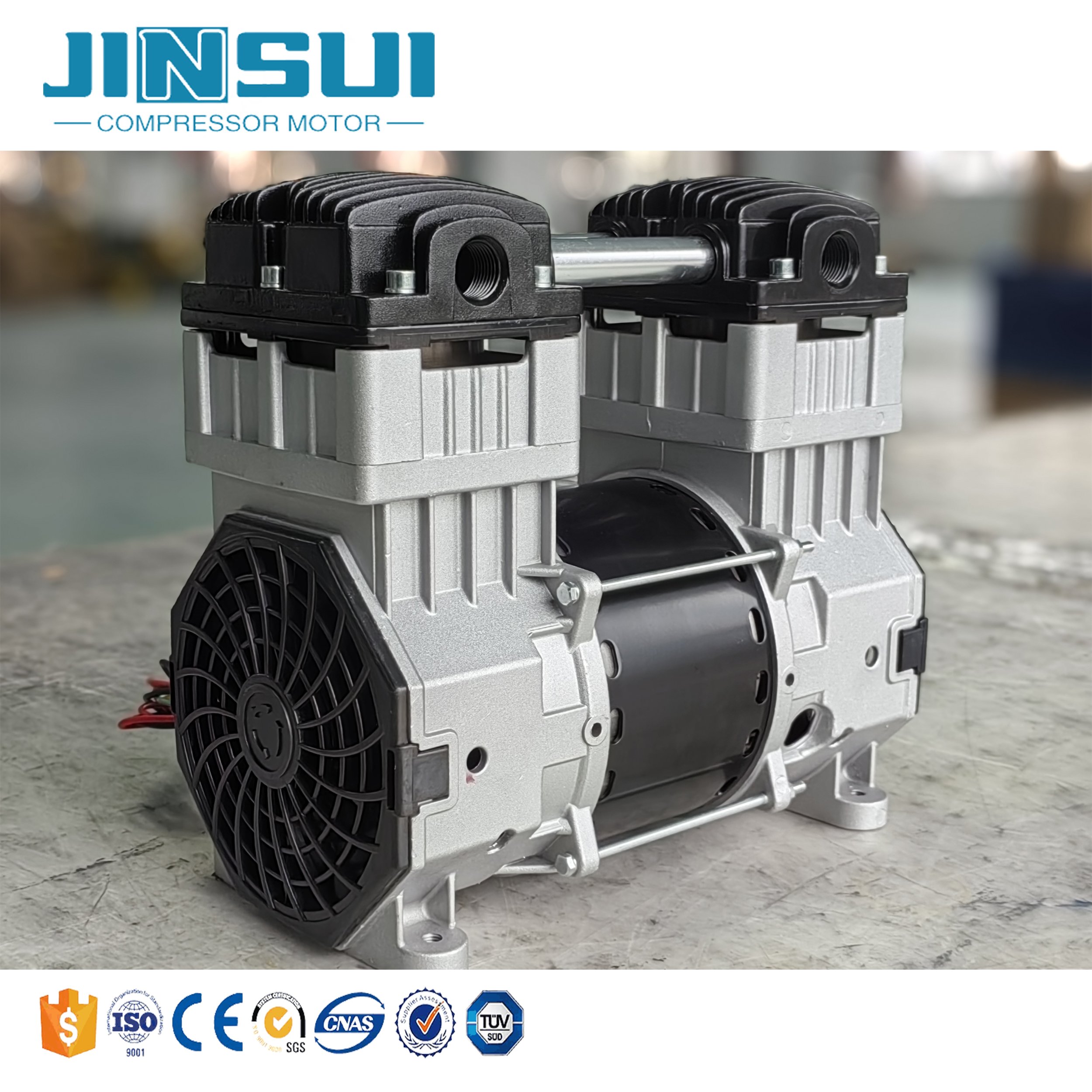 220V 1.8kw/2.5hp Industrial Brushless Oilless Silent Portable Pneumatic Air Compressor for Spray Painting