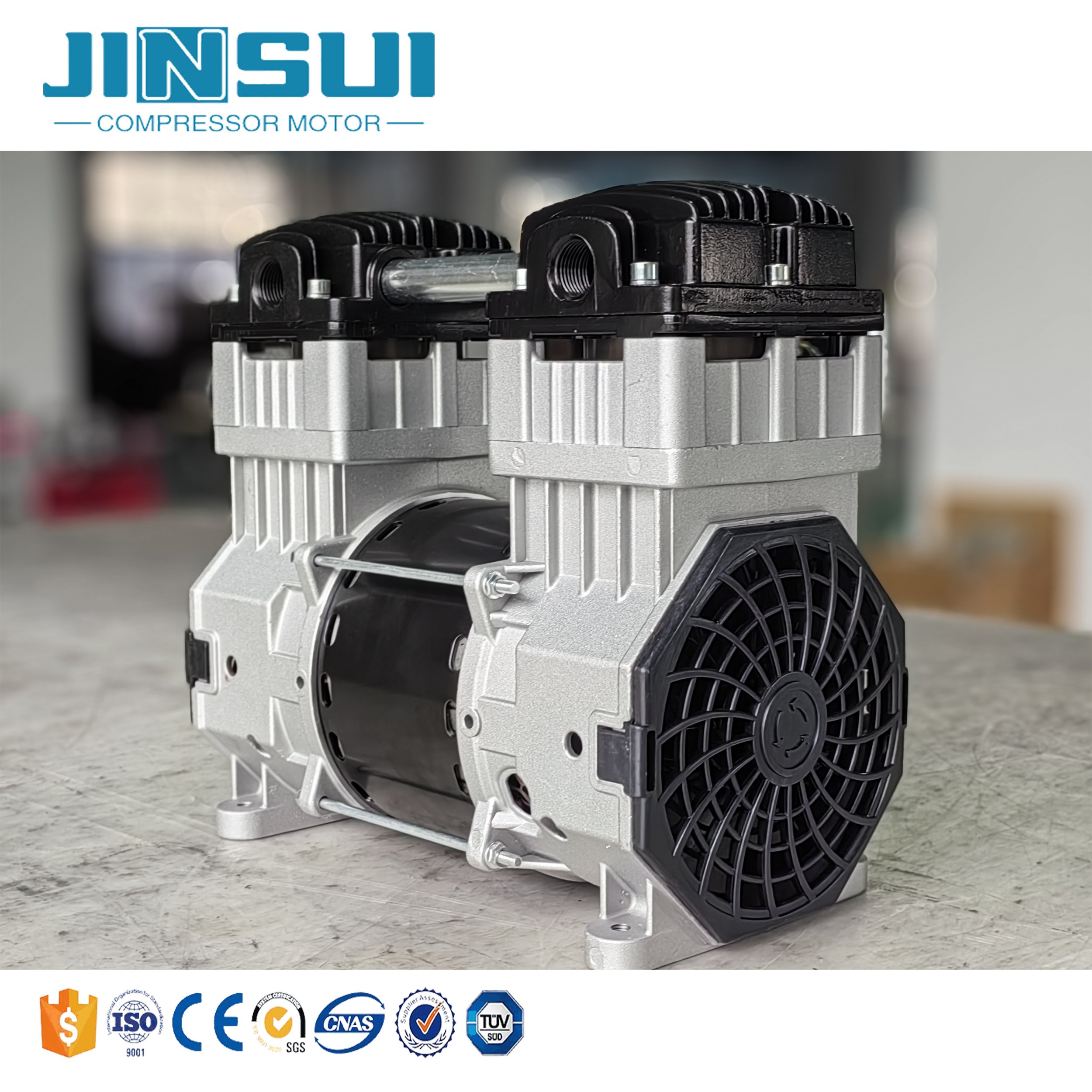 220V 1.8kw/2.5hp Industrial Brushless Oilless Silent Portable Pneumatic Air Compressor for Spray Painting