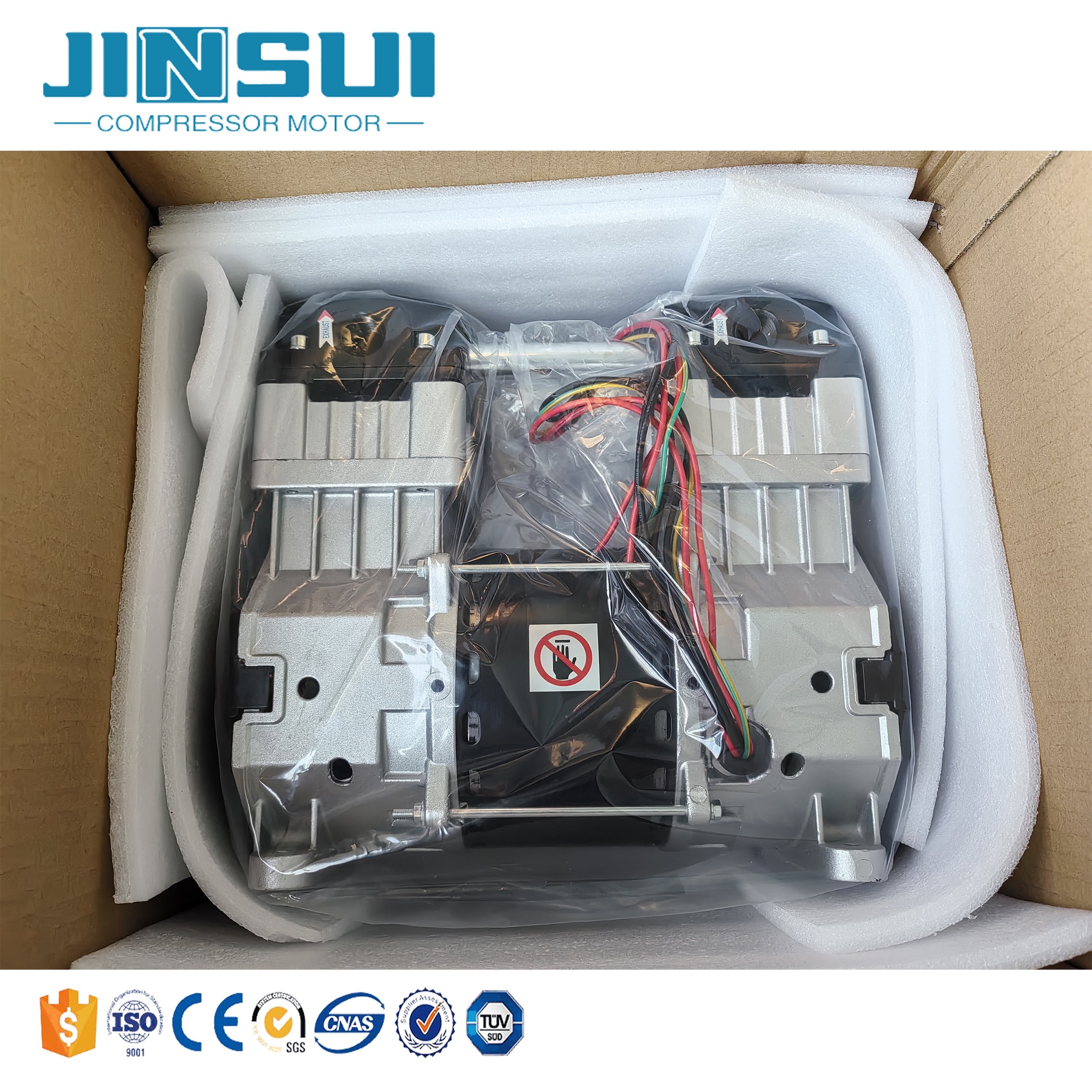 220V 1.8kw/2.5hp Industrial Brushless Oilless Silent Portable Pneumatic Air Compressor for Spray Painting