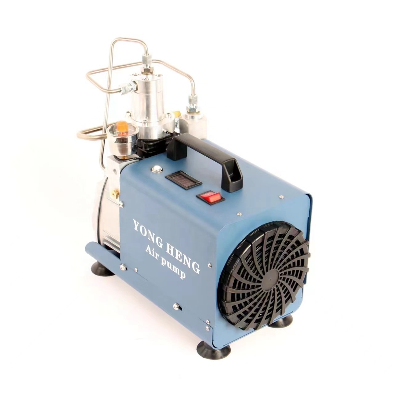 YONG HENG Upgraded Set Pressure 110V Single Cylinder 220V High Pressure 4500psi 300bar 30mpa PCP Air Compressor for Scuba Diving