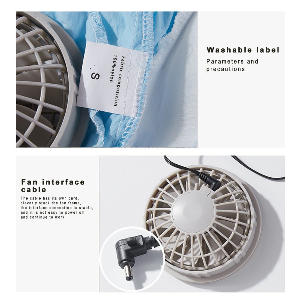 Evaporative Air-Conditioned Clothes for 13 Hours of Cooling 3 Speed Adjustable Outdoor Activities Cooling Fan Jackets