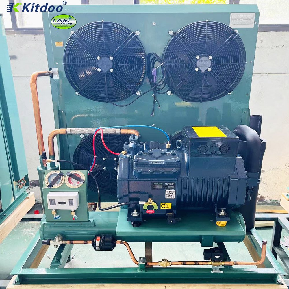 Cold Room Compressor Semi-Hermetic Outdoor Cooling Walk-In Freezer Restaurant Chiller Refrigeration Air Cooled Condensing Unit