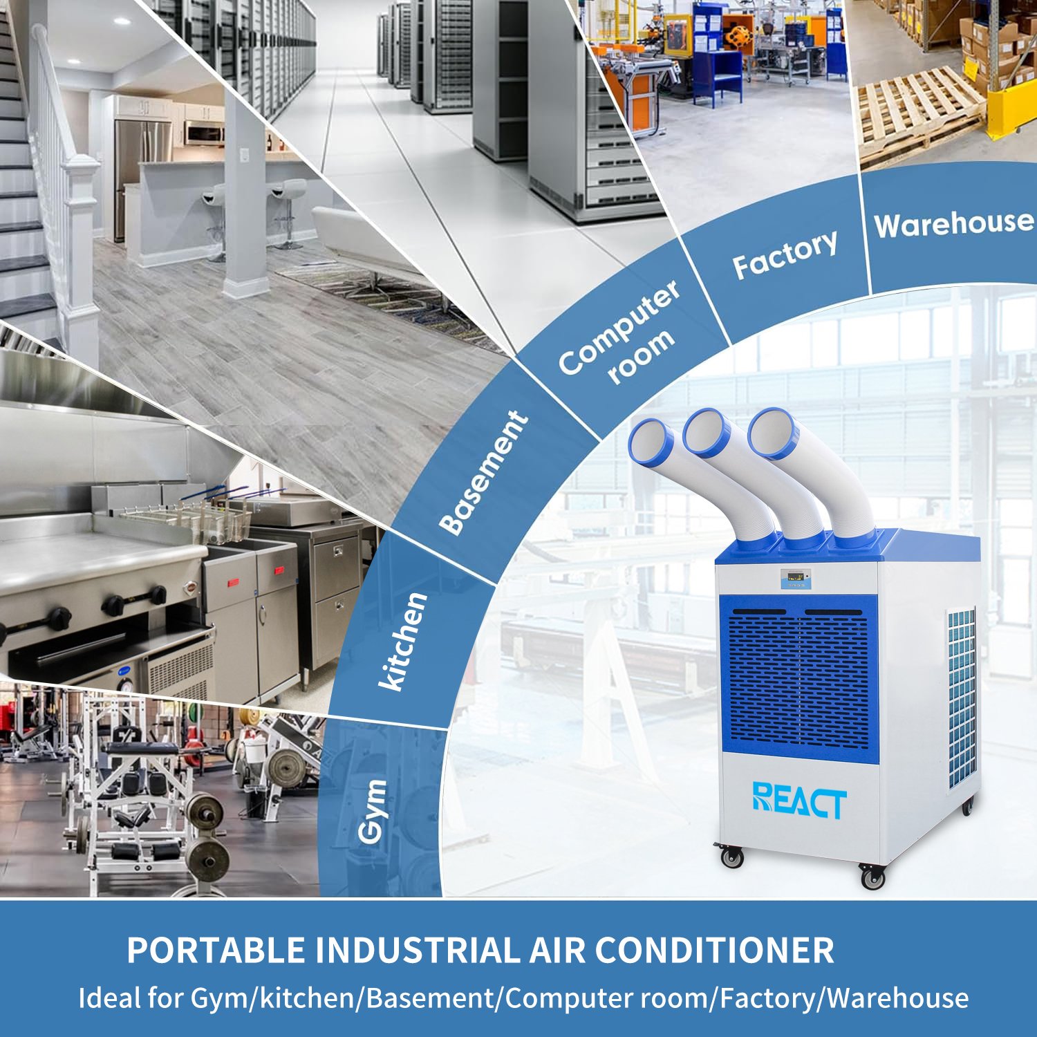 60000btu Ac Condenser Unit Air Handler Residential Industrial Air Conditioner Portable Air Conditioner 5 Ton Spot Cooler