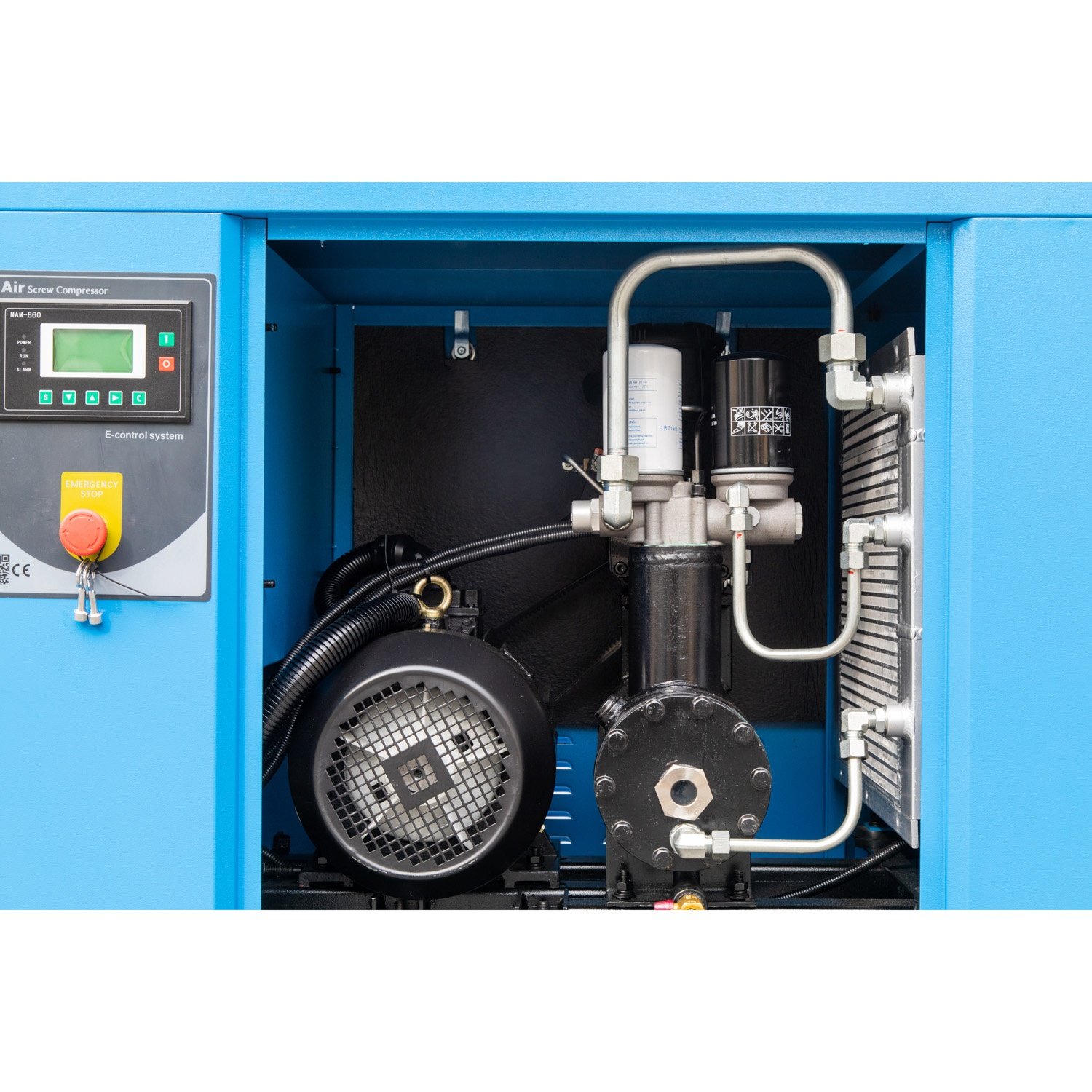Rotary Screw Air Compressor 10hp 39cfm 125psi 208-230v / 460v 3 Phase for Industrial Factory