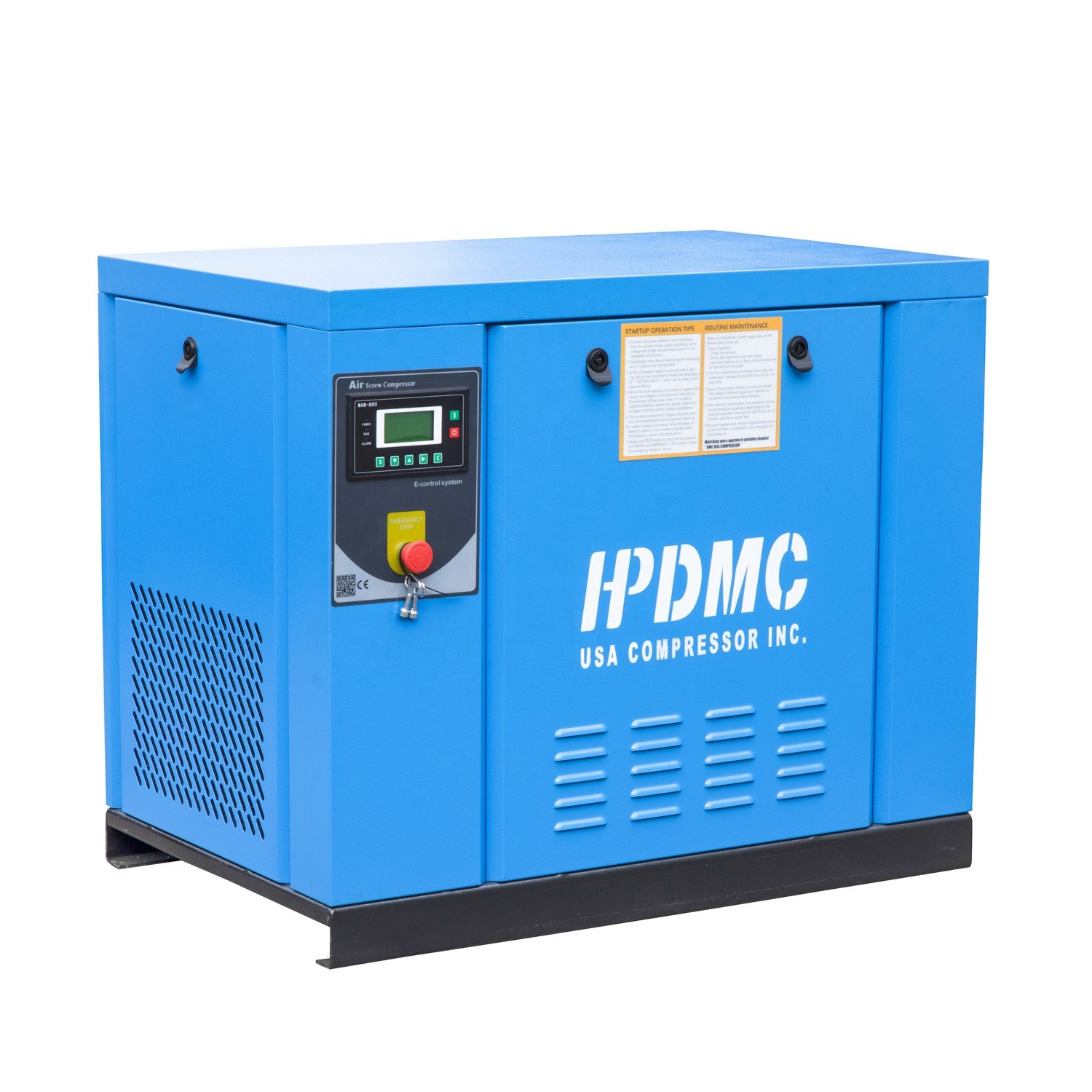Rotary Screw Air Compressor 10hp 39cfm 125psi 208-230v / 460v 3 Phase for Industrial Factory