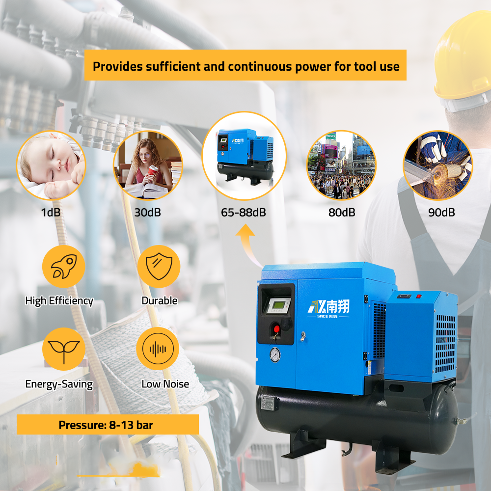 International Standard Vsd Air Compressor 3.7kw/4.5kw/5.5kw/7.5kw Air Compressor All in One Screw Air Compressor