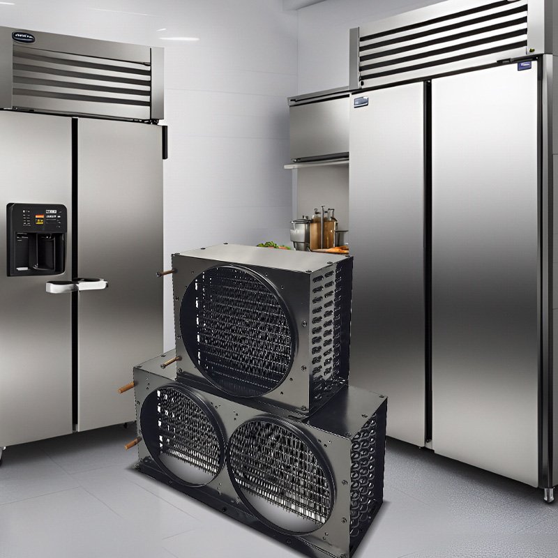 Refrigerator Small Condenser Cold Room Storage Fan Type Air Cooled Condenser Chiller Accessories Heat Exchanger