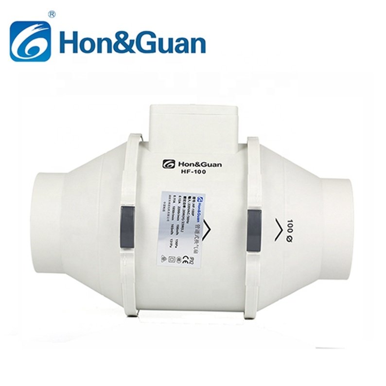 Hon&Guan Powerful Exhaust Inline Fan OEM/ODM Duct Fan for Hotels Industrial Zones Houses Farms