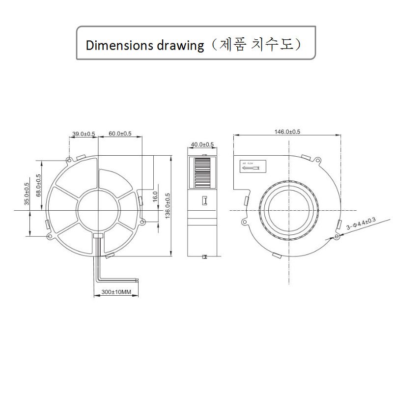 Free Sample High Power Suction Blower Fan 14040 High Power Blower Heat Resistant Blower Fan