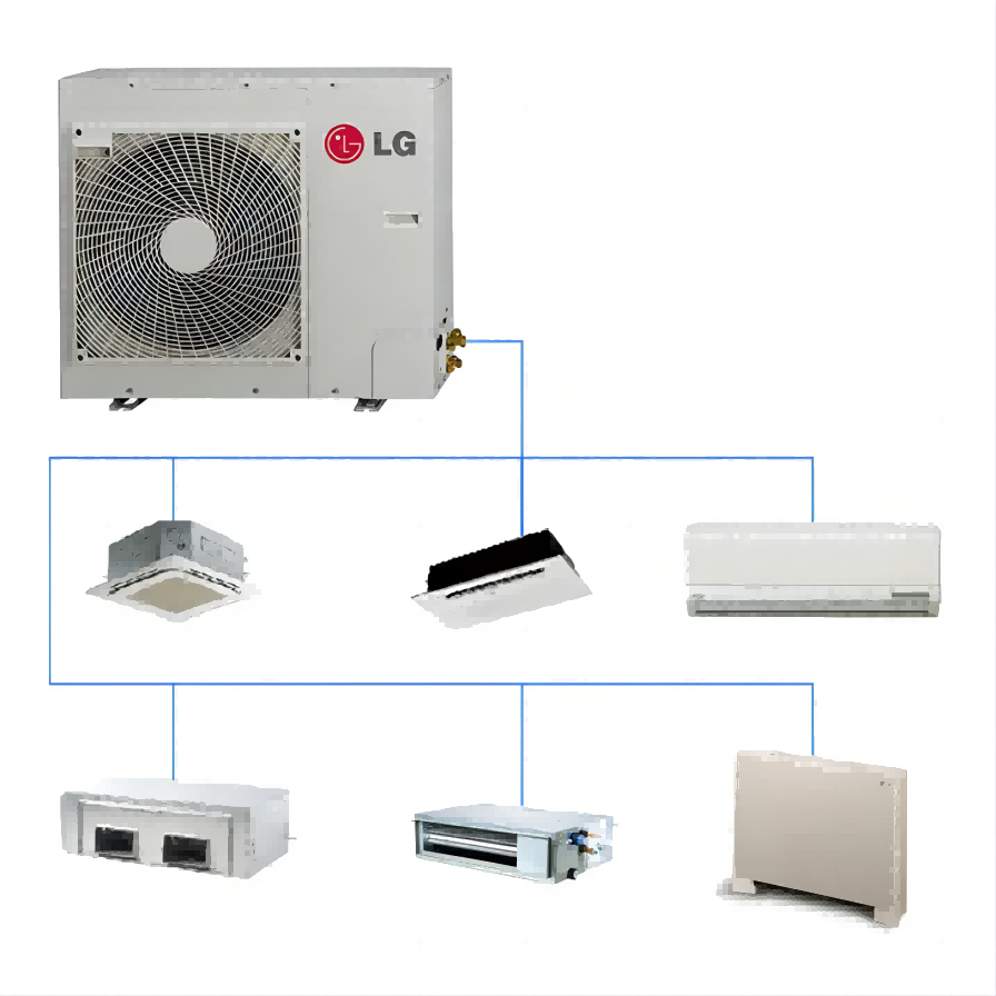 LG Ceiling Duct Type Cassette 24000btu 60000btu air Handler Industrial Condenser Factory air Cooler Central air Conditioner