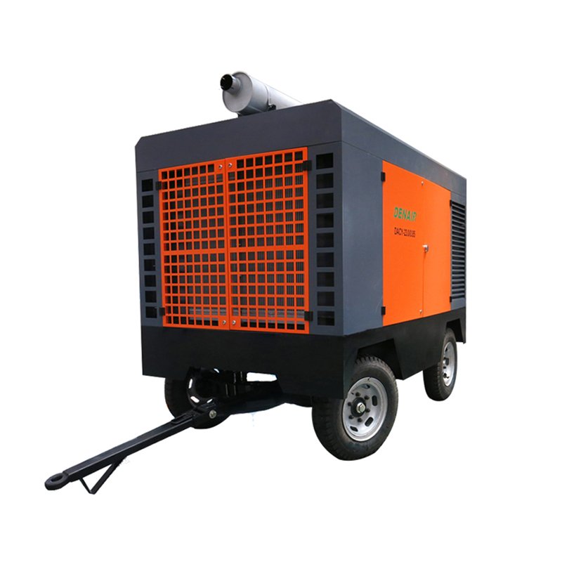 Diesel Driven Portable Air Compressor for Rock Drilling Machine