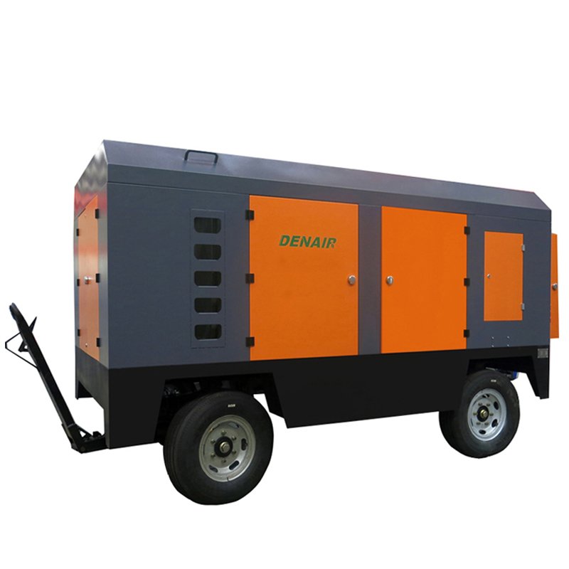 Diesel Driven Portable Air Compressor for Rock Drilling Machine
