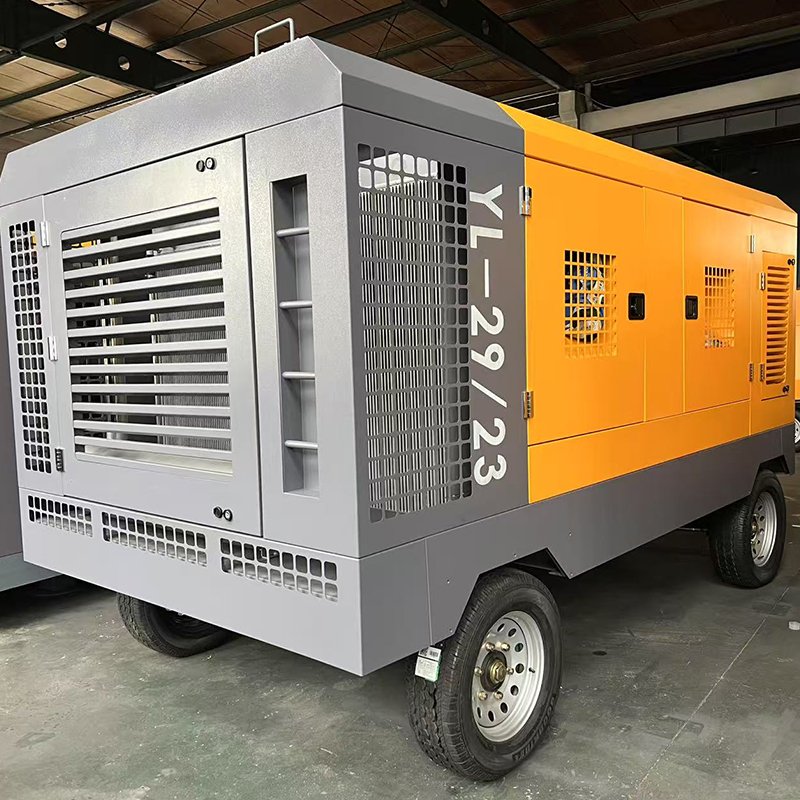Factory Sales 23bar Diesel Engine Screw Compressors Portable air Compressors for Construction Work Mining Industry
