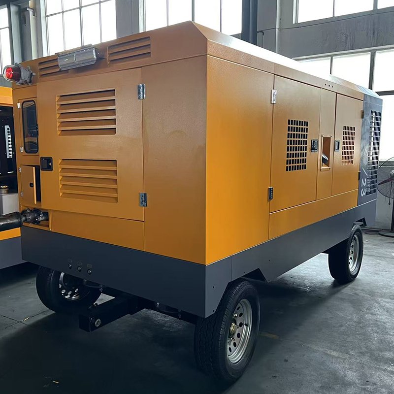 Factory Sales 23bar Diesel Engine Screw Compressors Portable air Compressors for Construction Work Mining Industry