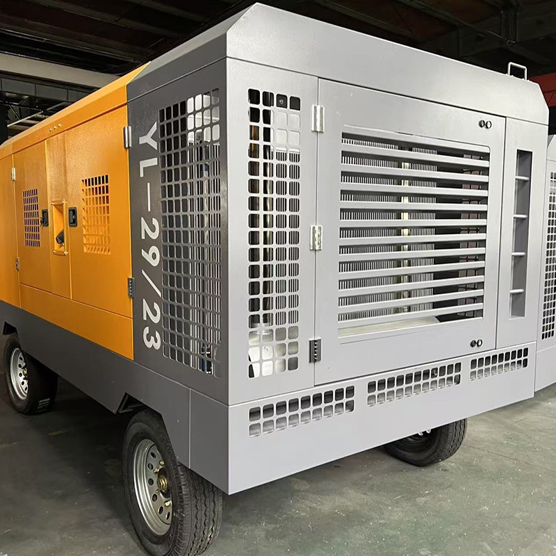 Factory Sales 23bar Diesel Engine Screw Compressors Portable air Compressors for Construction Work Mining Industry