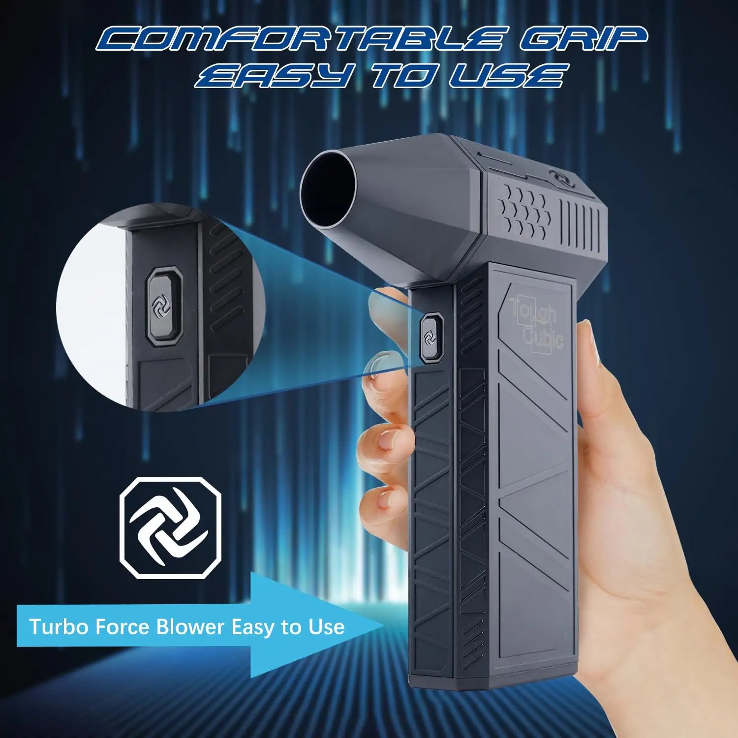 Super Powerful Turbo Dry Violent Jet Fan Air Blower Gun Rechargeable Cordless Computer Electronic Fan Air Duster