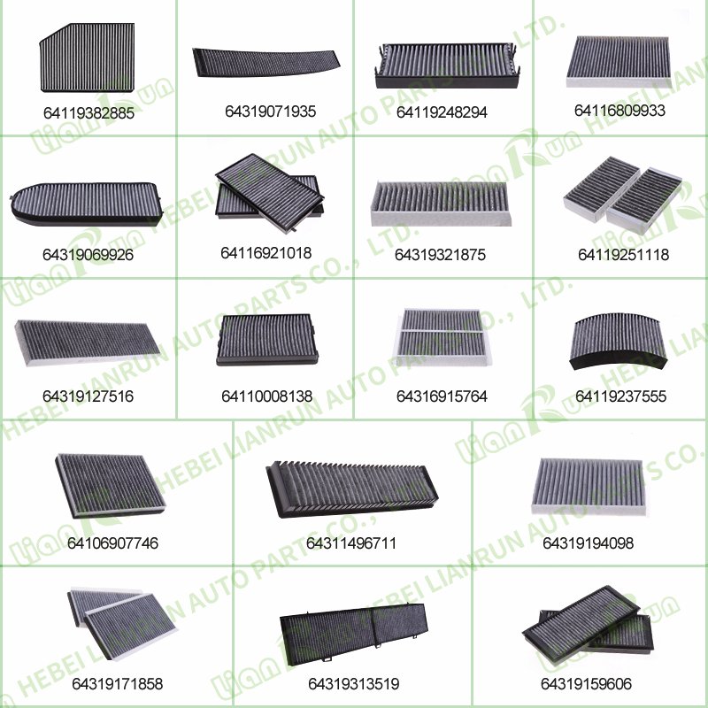 Auto Cabin Filter Fits for bmw E90/ F10/G42/G20/G80 /G22/G26/G82/X3/X4 Z4 Cabin air Filter 64119382885/64319069926