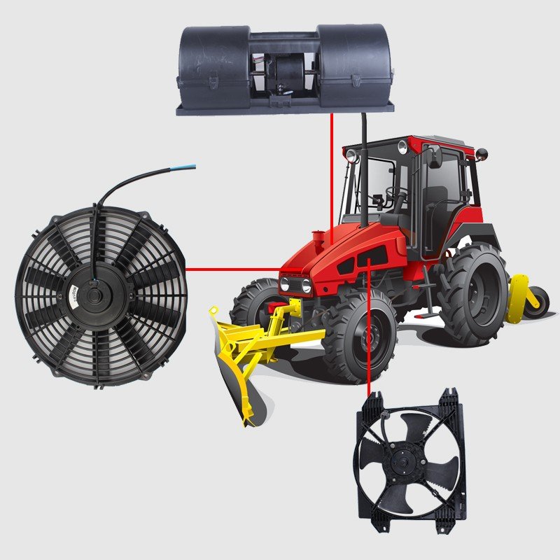 High Performance BBL506 Radiator Fan 24v DC 12inch Brushless Dc Fan 600W Electric Fan