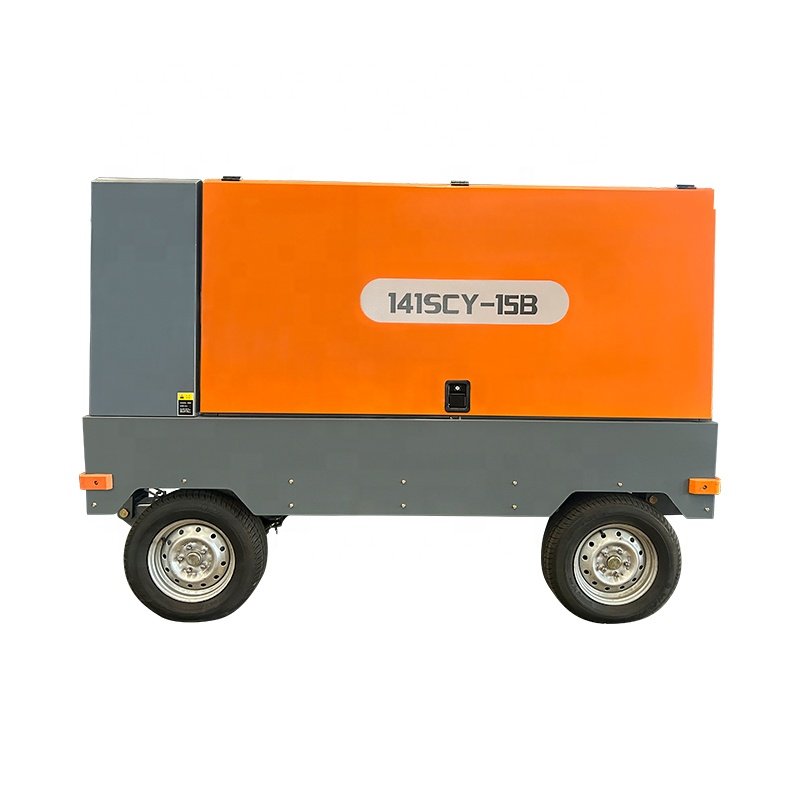 New Product 12 bar diesel Power Screw air Compressors Portable diesel air Compressor for Drilling Rock