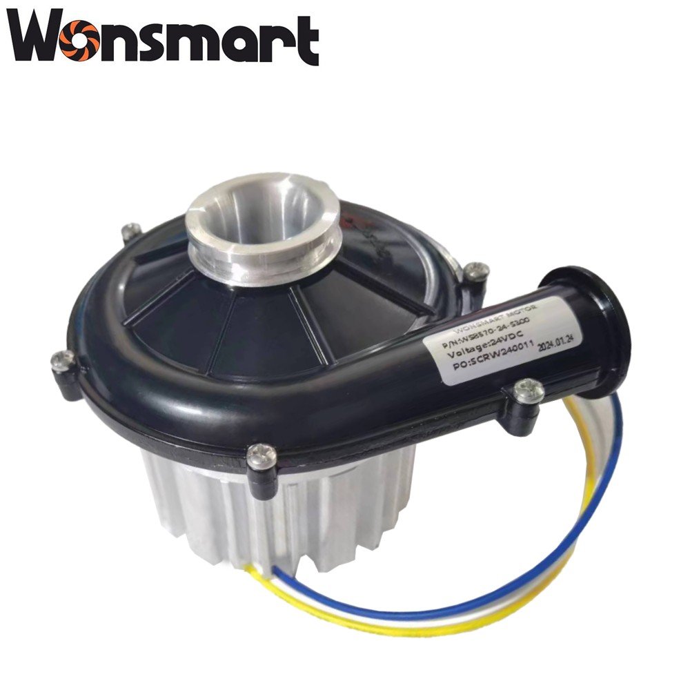 Wonsmart 24VDC Brushless DC Blower Water-Proof Centrifugal Fan 12kpa Aluminum Generous Airflow Durable Blowers