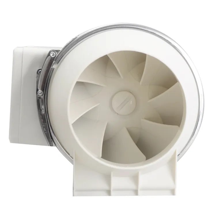 Mixed Flow Axial Straight Duct Fan Electric Mute High Speed of 220 Ac Plastic Ventilation Fan
