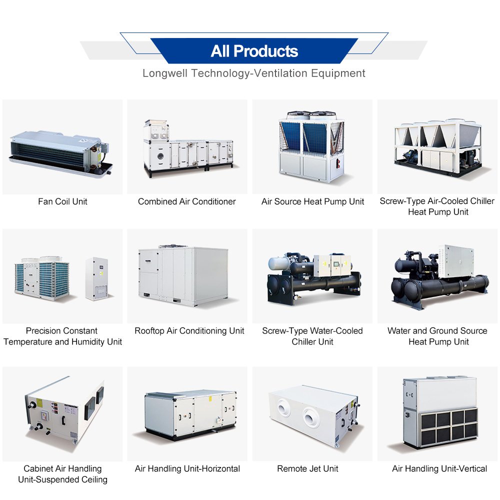 LONGWELL Commercial 5 Ton 10ton 15 Ton 25 Ton 30 Ton R410a 60hz Rooftop Packaged Unit Air Conditioner