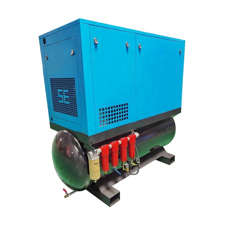 APCOM High Quality air Compressor 500 Liter 7.5kw Industrial Screw Aircompressor 220V Integrated air Compressor with tank