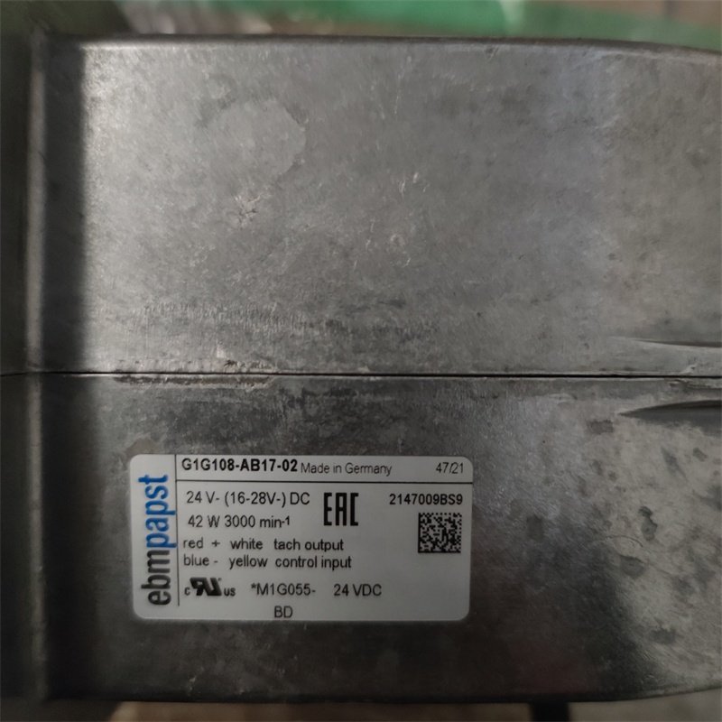 ebmpapst G1G108-AB17-02 24V DC 42W 3000RPM 108x159mm 130CFM Ball Bearing Elevator Blower EC Centrifugal Cooling Fan