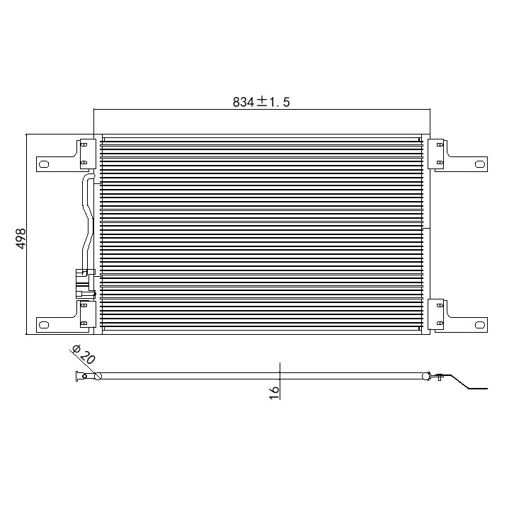 Aftermarket Car Auto Air Conditioning System Condenser for FREIGHTLINER COLUMBIA OEM 2262372000 BHT73002