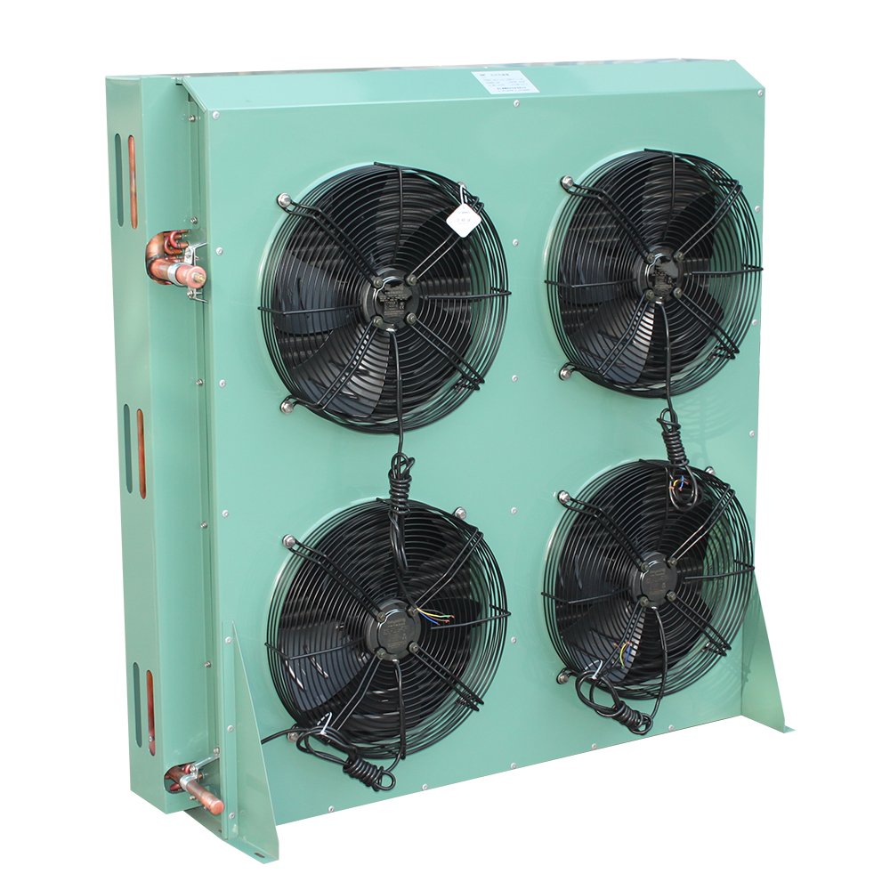 Double Fan Motors Aluminum Fin Condenser Air Cooled Condenser for Cold Room