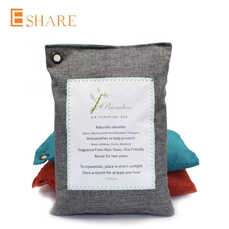 Activated Natural air Purifying Bags Bamboo Charcoal Bag