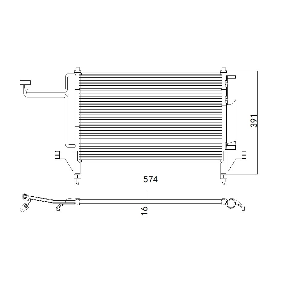Aftermarket Car Auto Air Conditioning System Auto AC Condenser for FIAT STILO OEM 46745840