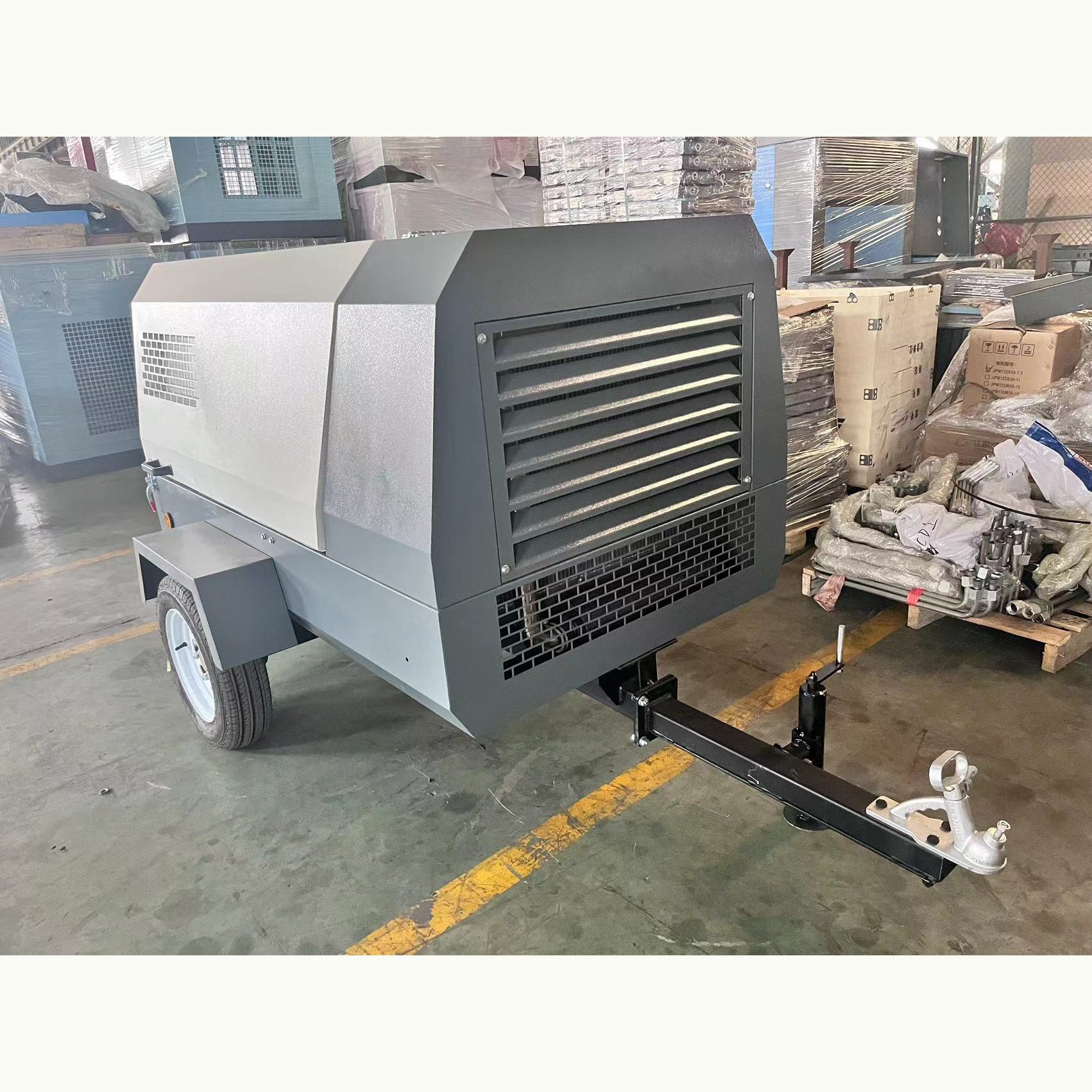 2 Wheels 450Cfm Portable Diesel Screw Air Compressor
