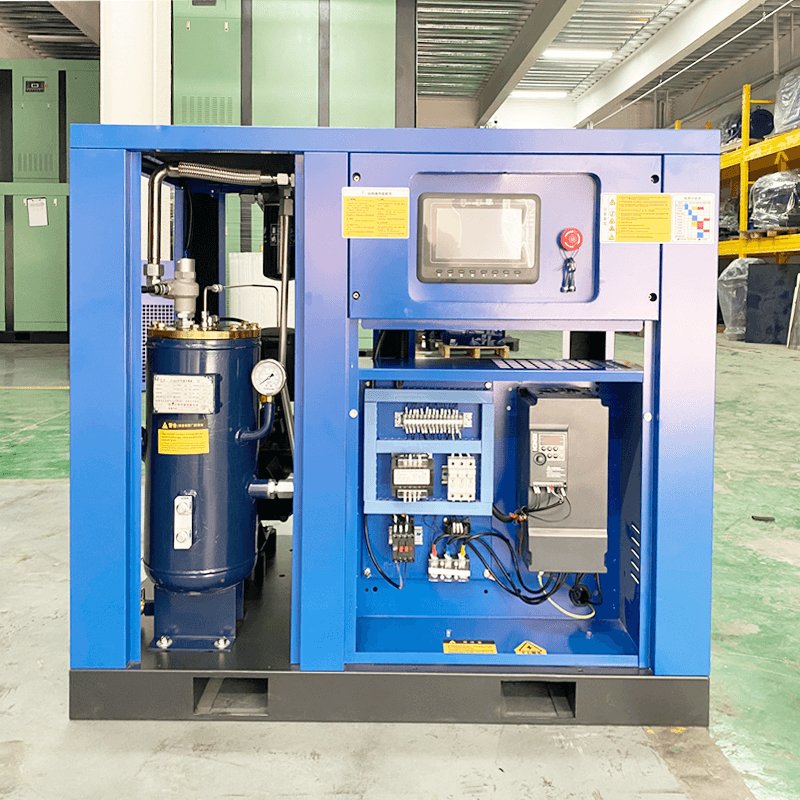 7 bar Electric Silent Industrial Rotary Screw Air Compressor 7.5kw with VSD VFD Inverter and 10HP IP54 Motor