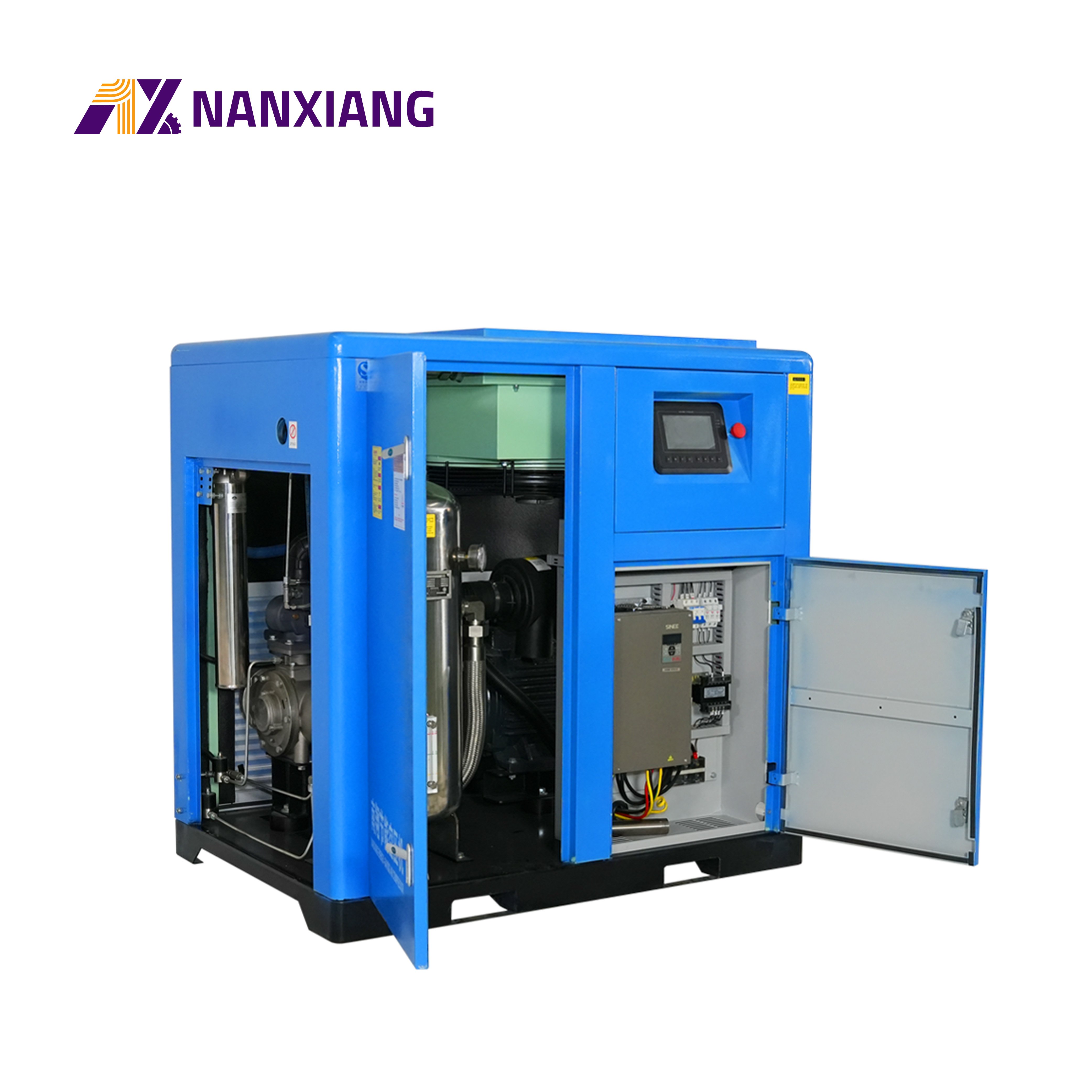 22kw Water Lubrication Screw Compressor 130cfm 8-13 bar Oil Free Screw Air Compressor for Food Industry Equipment