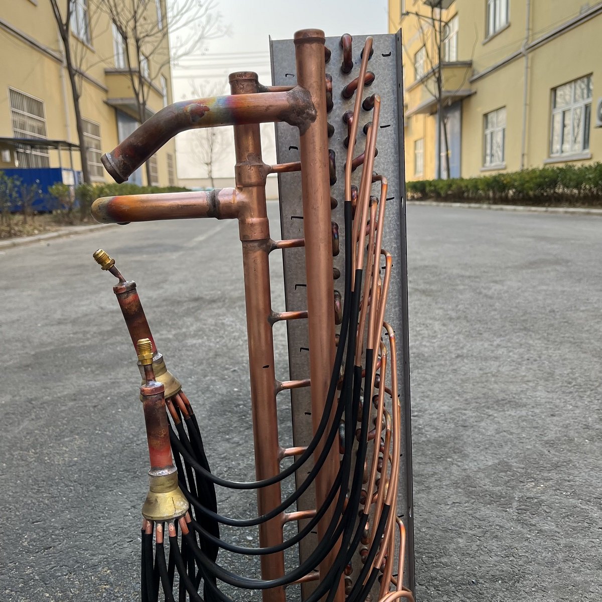 Copper Water AC System Fan Coil Unit with New Cooler Components Tube Heat Exchanger Evaporator Condenser Radiator Core Plate