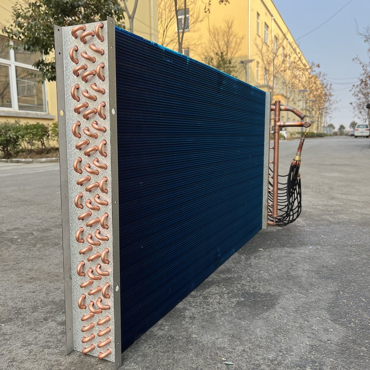 Copper Water AC System Fan Coil Unit with New Cooler Components Tube Heat Exchanger Evaporator Condenser Radiator Core Plate