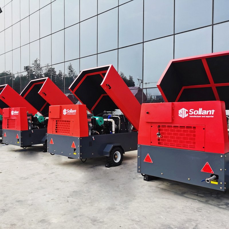Compressor Machine diesel 185cfm diesel Engine Isl air Compressor diesel Portable air Compressor