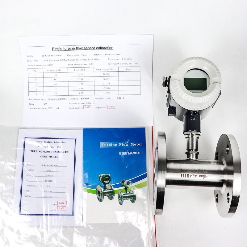 Turbine Flow Meter High Accuracy SS304 Flowmeter 4-20mA RS485 Pulse Output Water diesel Flowmeter