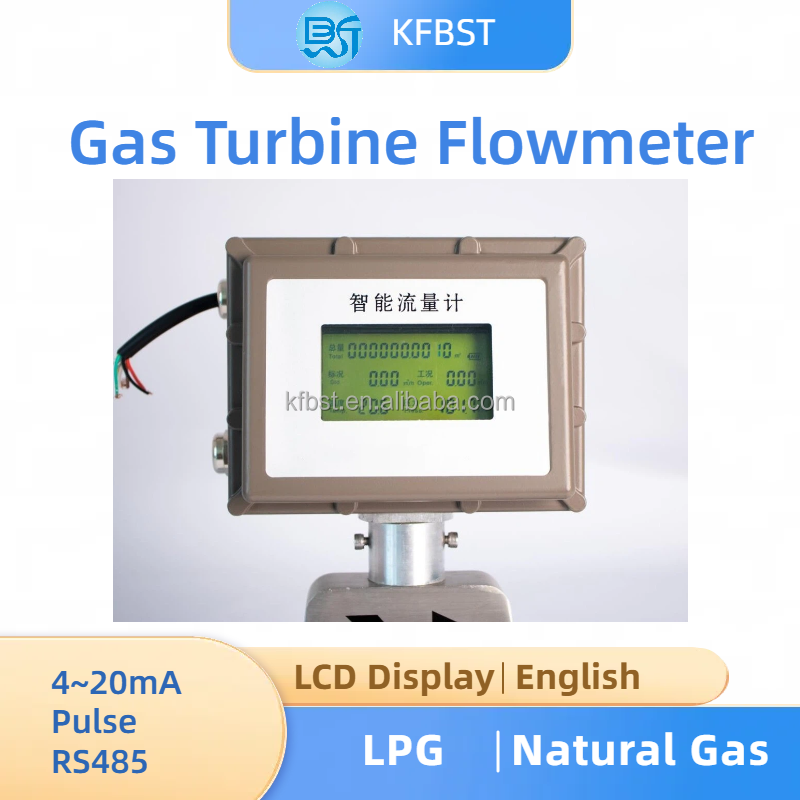 Gas Turbine Flow Meter Natural Gas Flow Meters RS485 Biogas Air Flowmeters