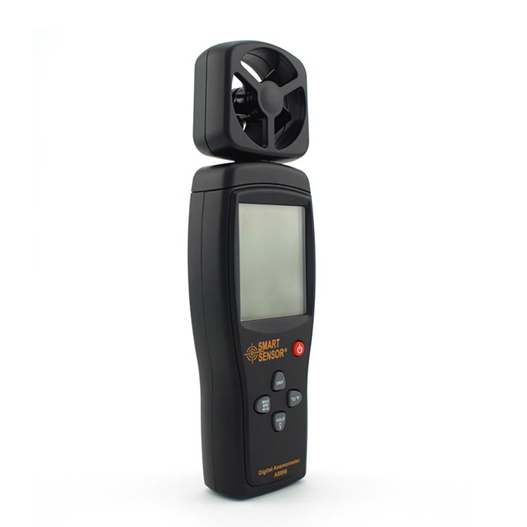 Digital Anemometer Air Flow Meter 0-45m/s Wind Speed Meter Tachometer LCD Backlight Temp Measure