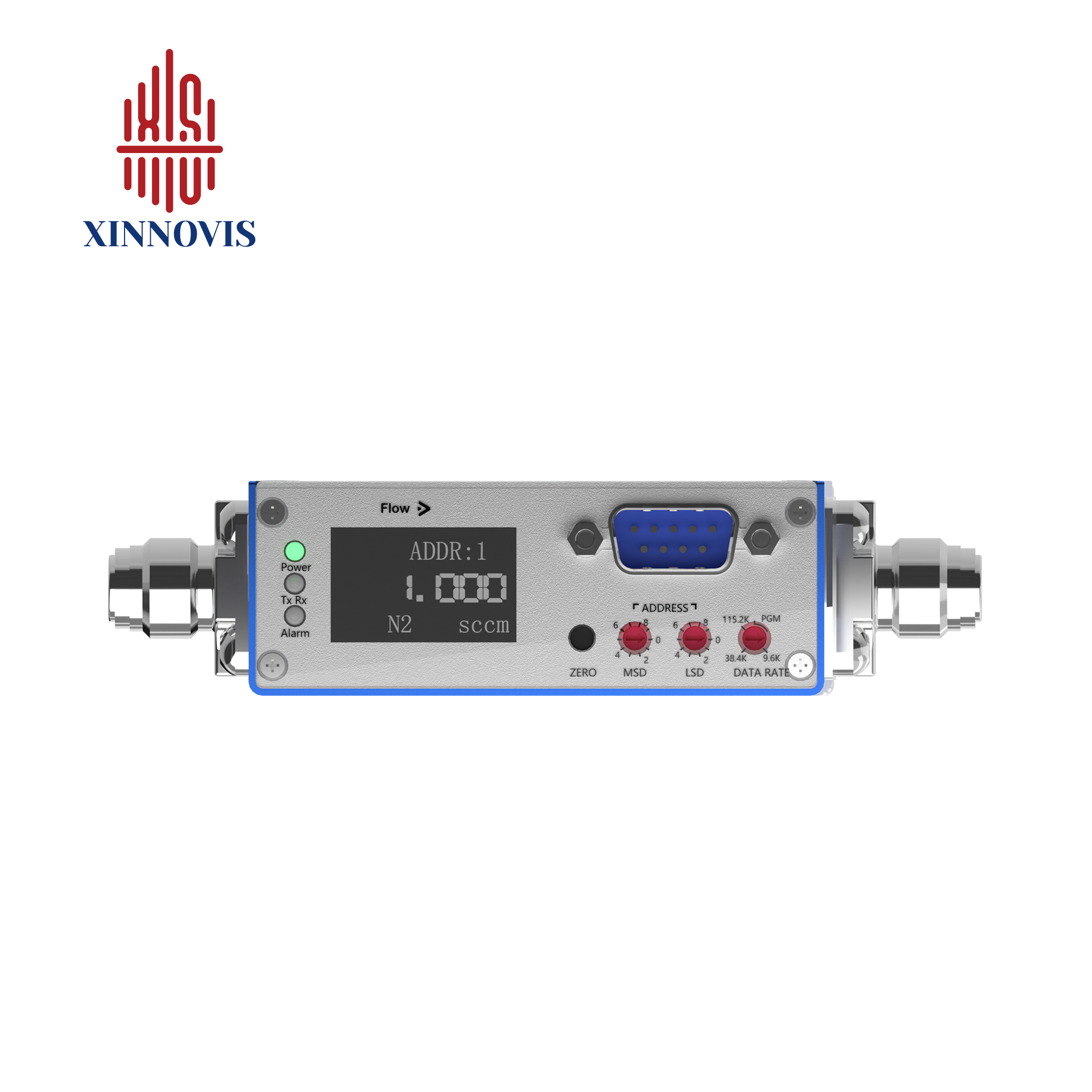 MFC S500 MEMS Gas Mass Flow Controller/Thermal Gas Flow Meter with Touch Screen Xinnovis Factory Fast Delivery for Laboratory