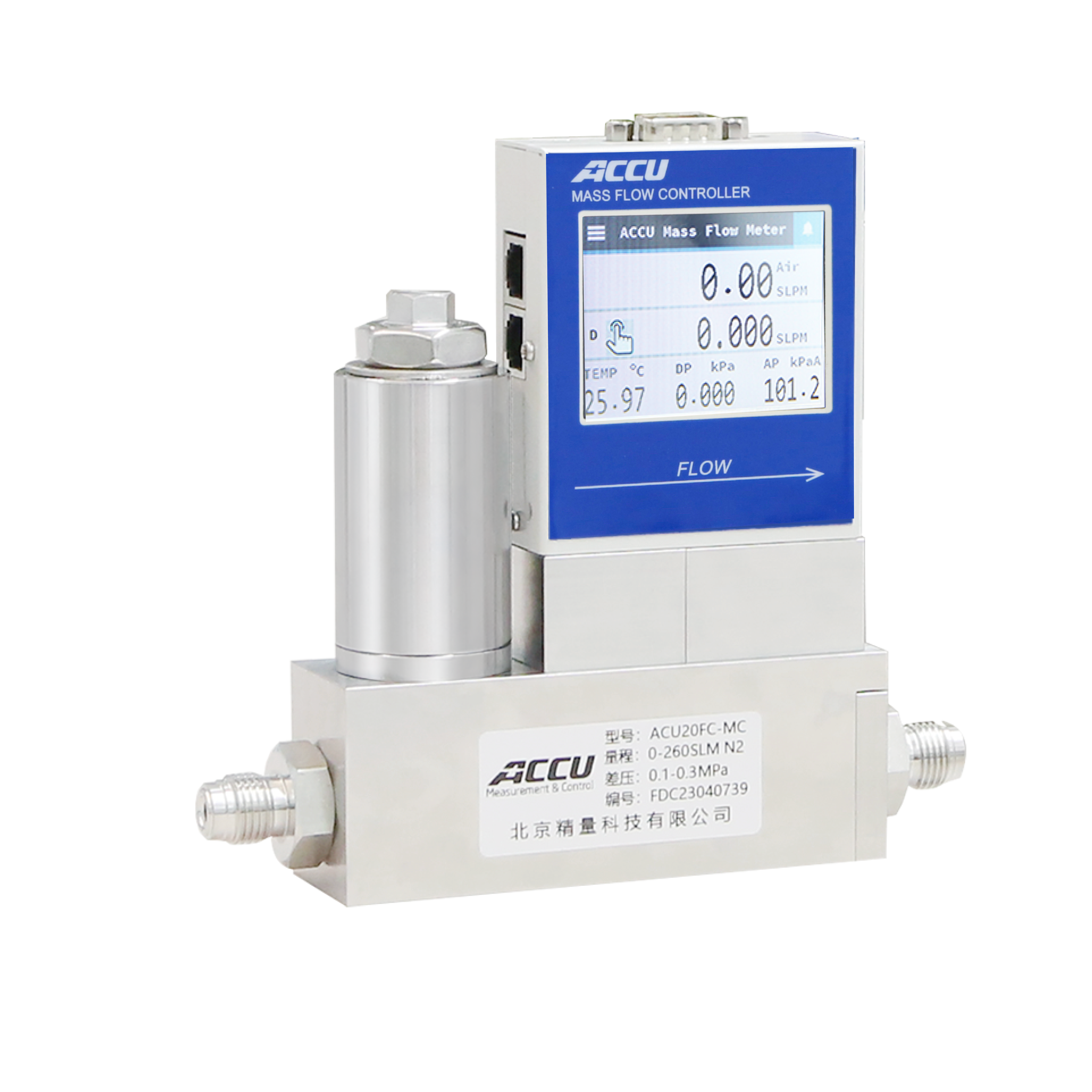 Customizable Oxygen Flow Meter Thermal Mass Flow Controller for Laboratory Use for Water Oil and Air Mediums OEM Supported