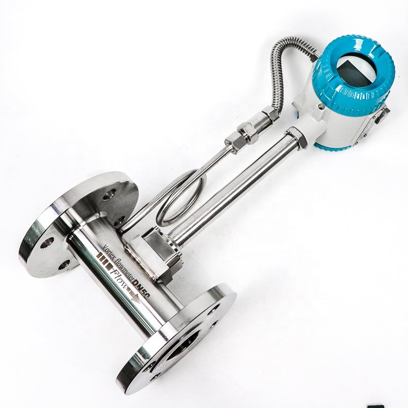 Boiler Steam Flow Meter 4-20mA Pulse Vortex Flow Meter DN50 2 Inch Flange Connection