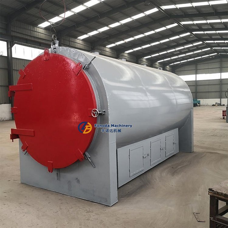 Easy Operation Hardwood, Logs, Branches, Bamboo Air-flow Type Charcoal Making Machine Horizontal Carbonization Furnace