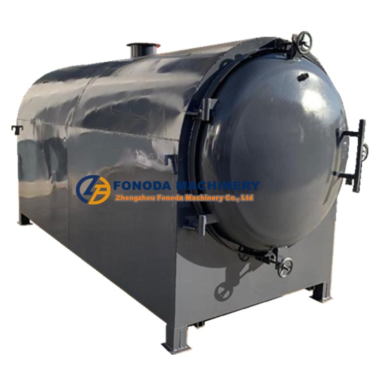 Easy Operation Hardwood, Logs, Branches, Bamboo Air-flow Type Charcoal Making Machine Horizontal Carbonization Furnace