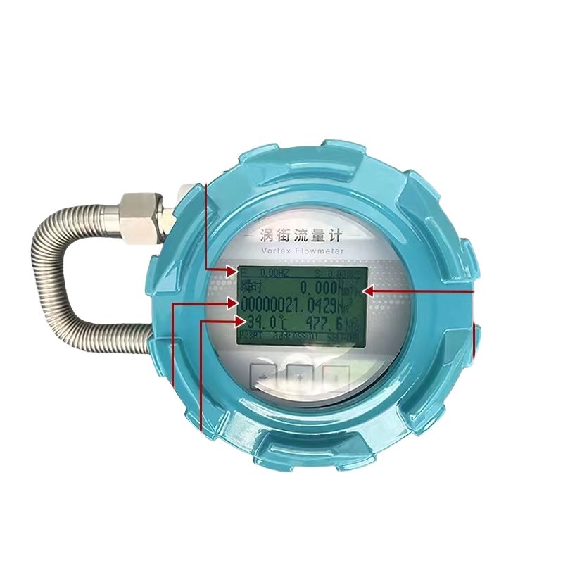 Professional Factory Durable 4-20ma Vortex Flowmeter High Precision Battery Powered Liquid Gas Flowmeter