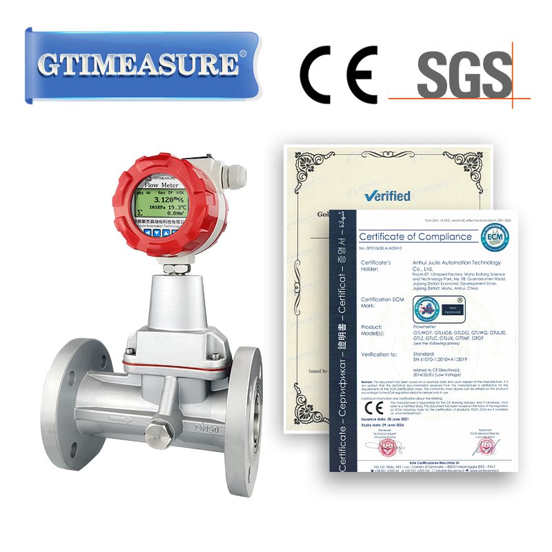 Oxygen Nitrogen Natural Gas Hydrogen Methane Flow Meter Air Flow Sensor Precession Vortex Flowmeter