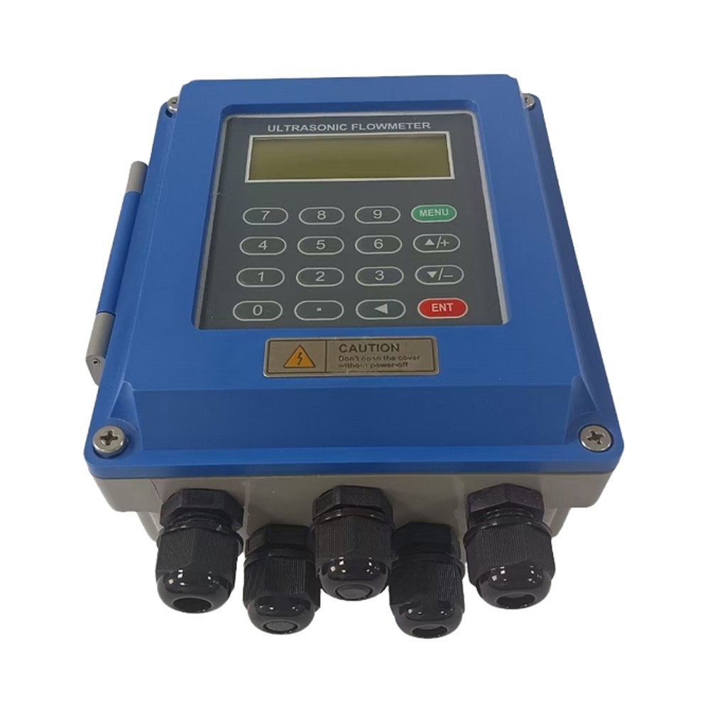 Digital Ultrasonic Insertion Water Flow Meter Wall Mounted With LCD Display Liquid Measurement