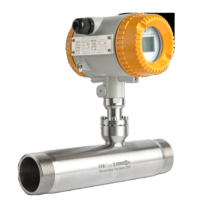 Thermal Gas Mass Flowmeter for air Natural Gas Hydrogen Oxygen Nitrogen Compressed Air Steamer RS485 4-20mA High Temperature